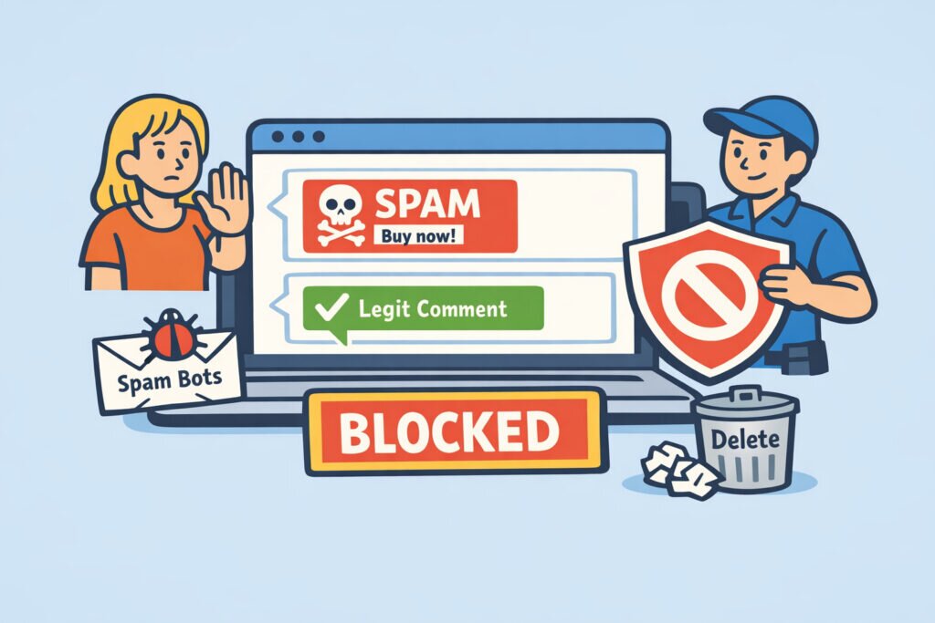 Miten estää kommenttispämmi kotisivuilla?