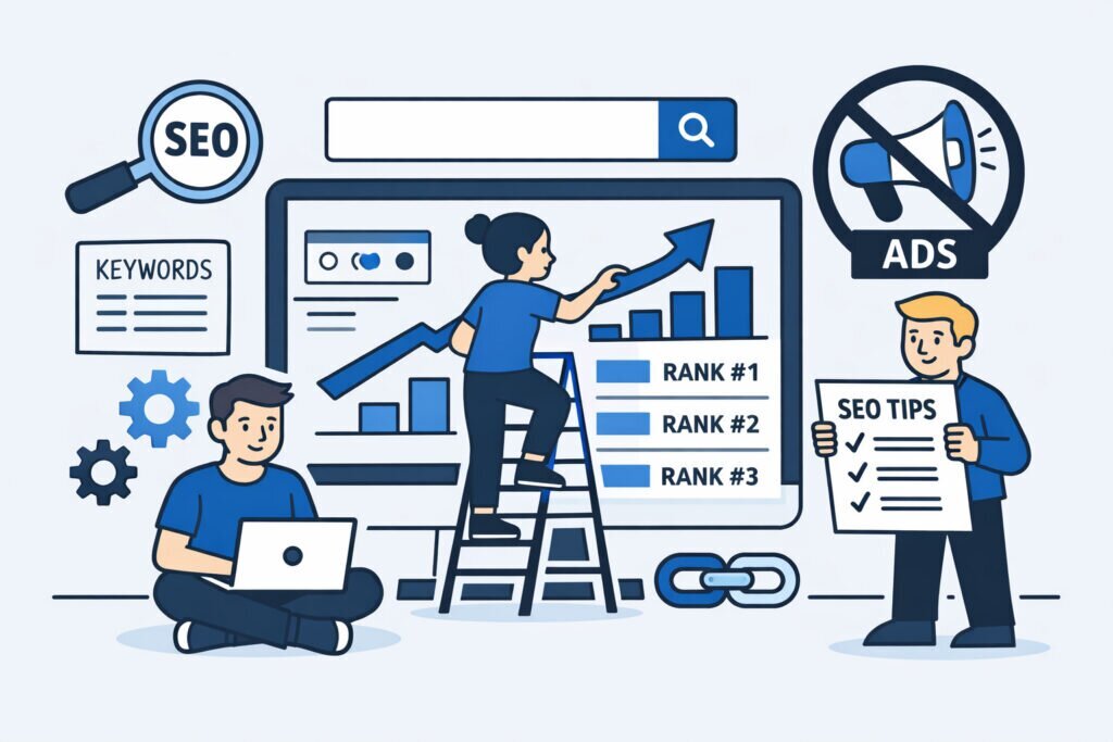 Miten parantaa kotisivujen hakukonenäkyvyyttä ilman mainoksia?